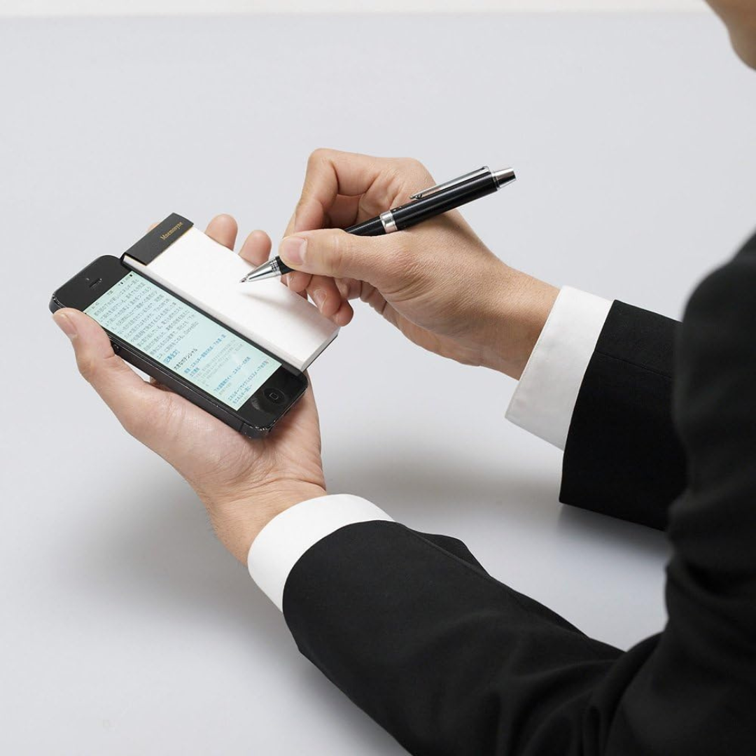 Maruman Mnemosyne Modified A8 Memo Pad - Graph (Black) — with packaging