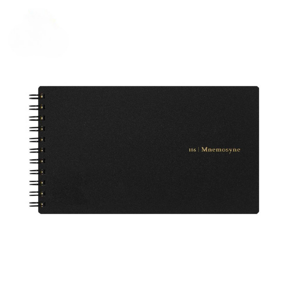 Maruman Mnemosyne Notebook - Horizontal (Black) — side view
