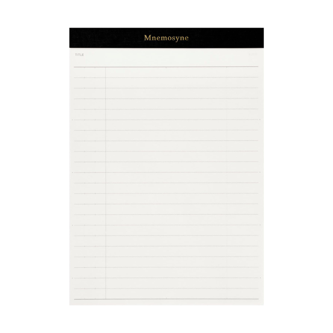 Maruman Mnemosyne Notepad Holder with A5 Ruled Notepad (Black) — close-up