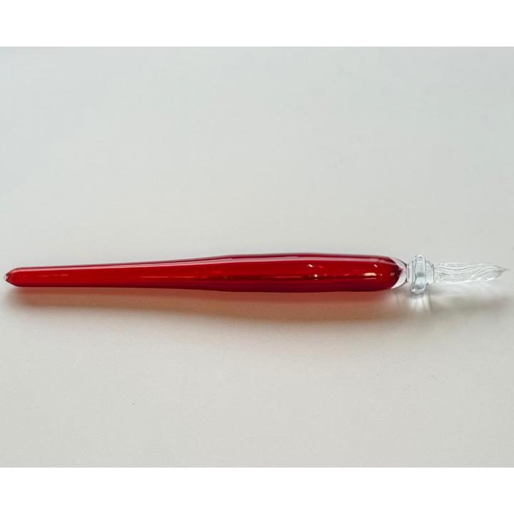 Matsubokkuri Red Glass Fountain Pen - Cherry — barrel detail