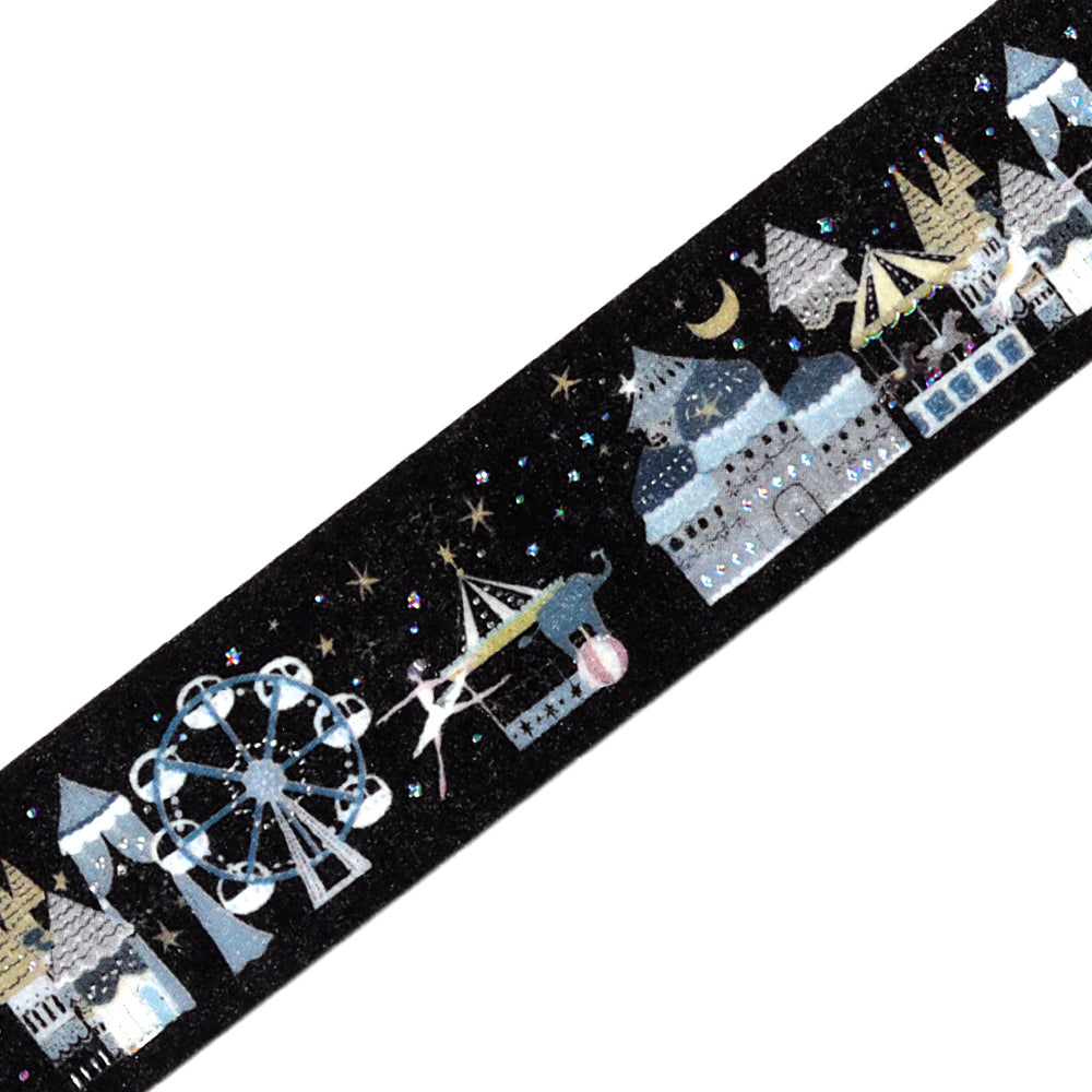 BGM Foil Stamping Masking Tape - Midnight Amusement Park — pattern detail