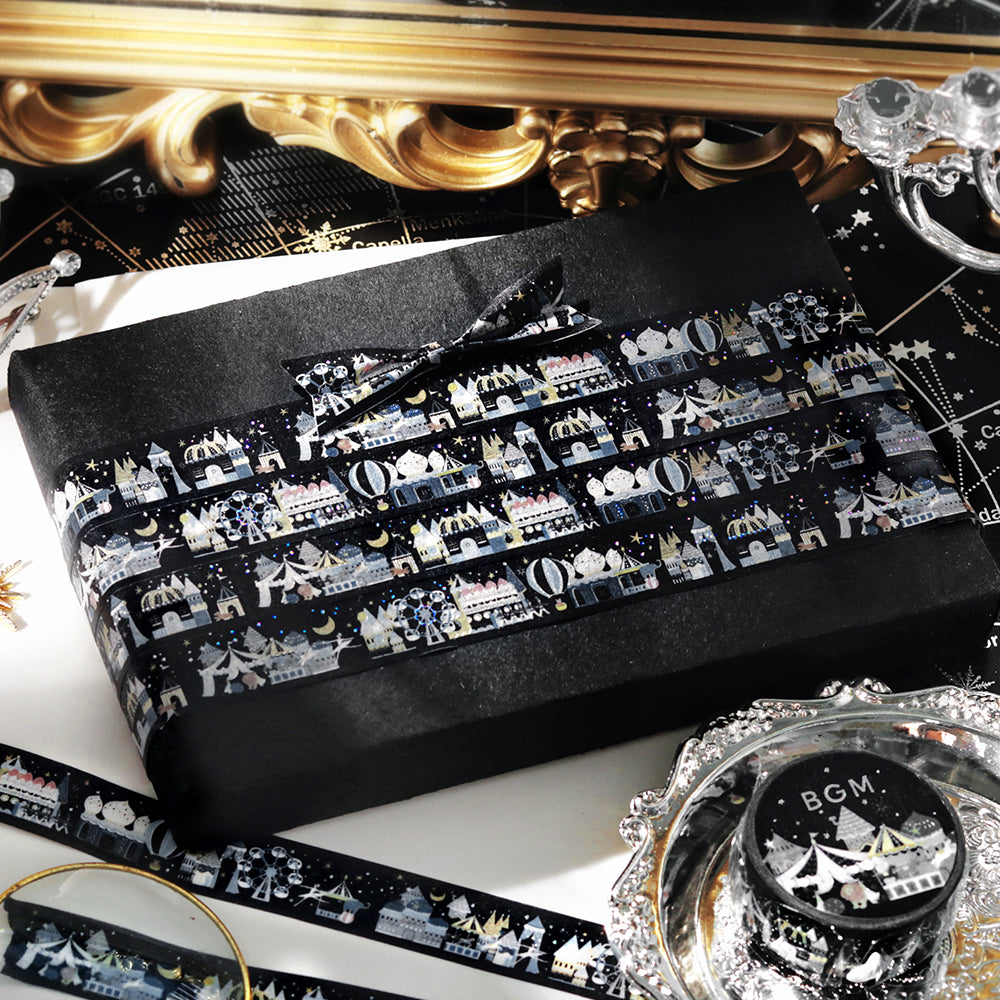 BGM Foil Stamping Masking Tape - Midnight Amusement Park — with packaging
