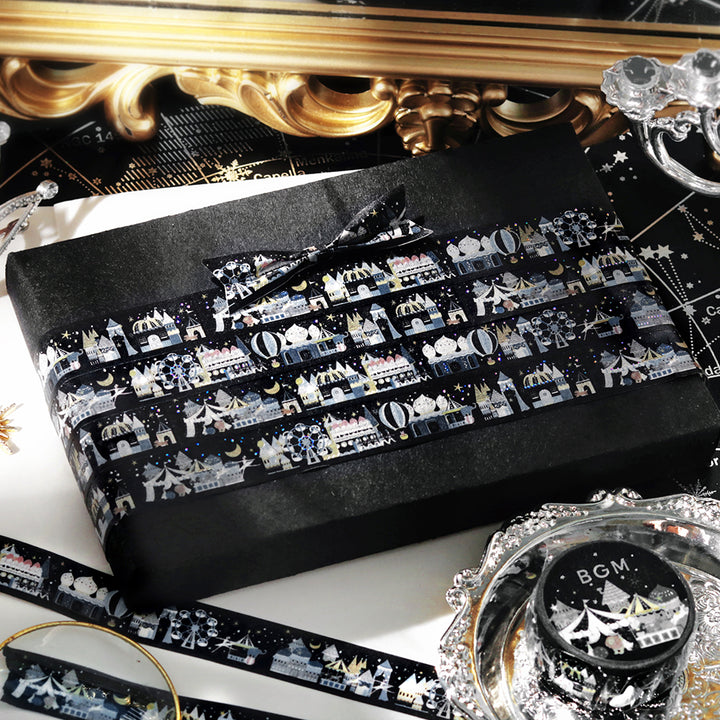 BGM Foil Stamping Masking Tape - Midnight Amusement Park — with packaging