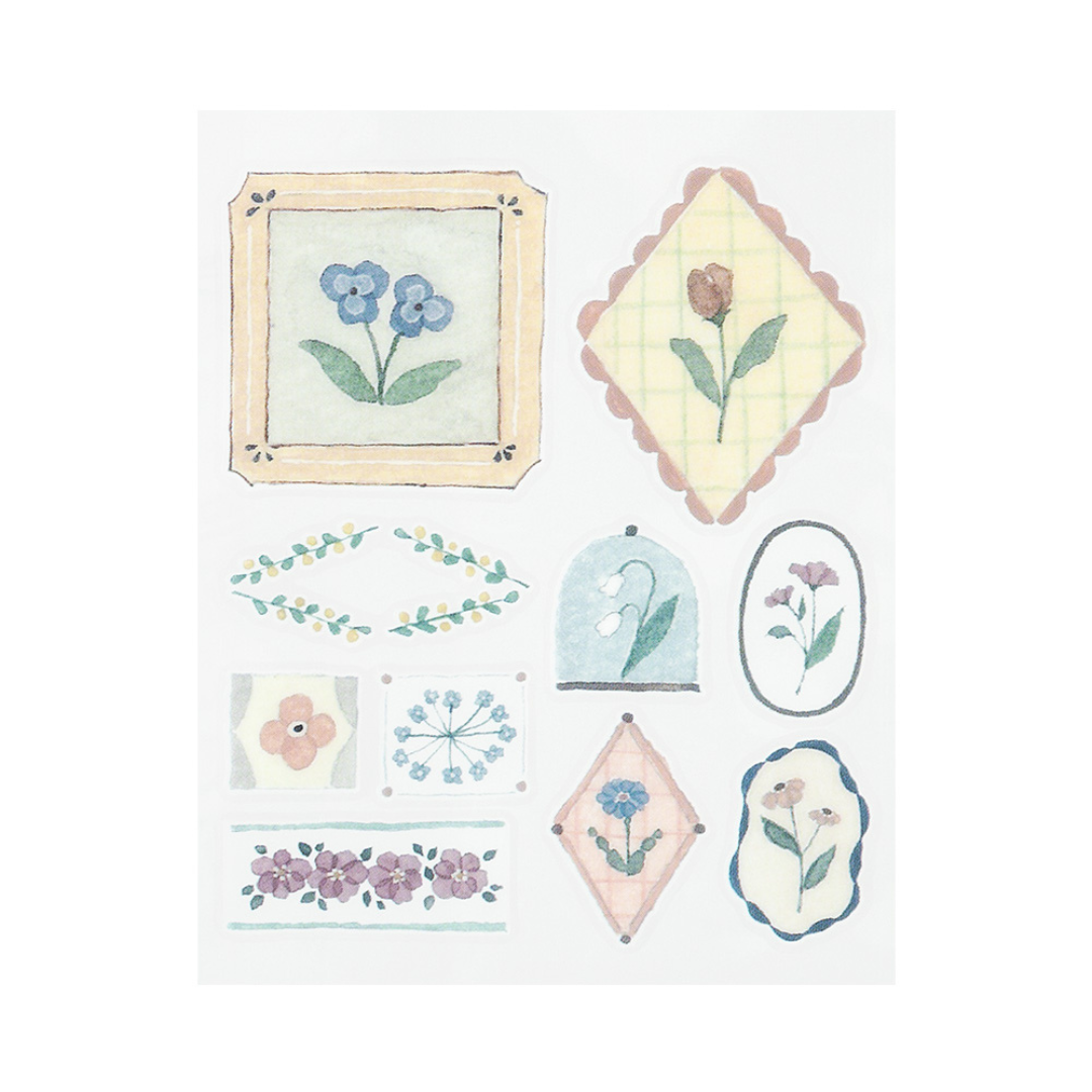 Midori Glossy Transfer Sticker - Flower — side view