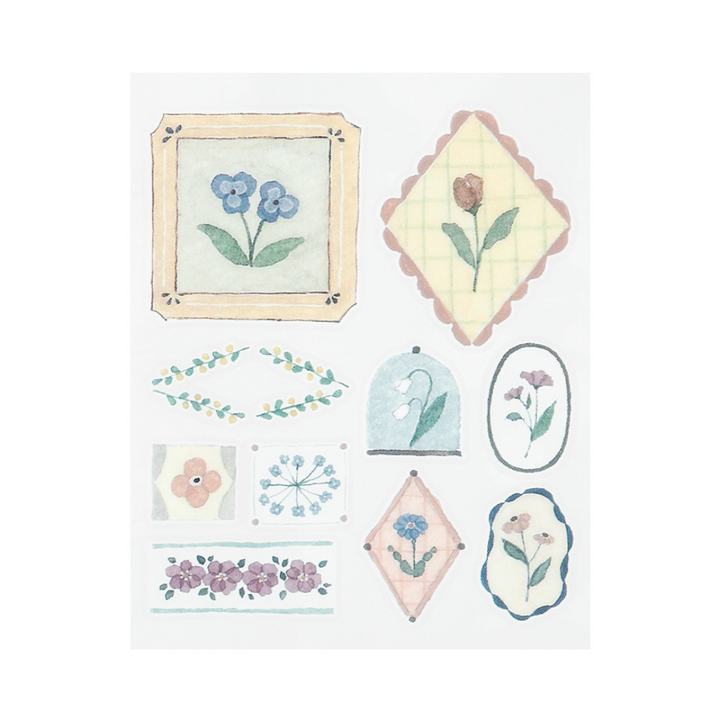 Midori Glossy Transfer Sticker - Flower — side view