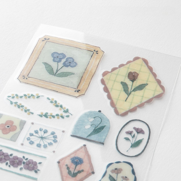 Midori Glossy Transfer Sticker - Flower — with packaging