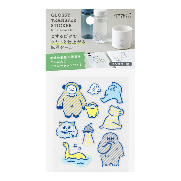 Midori Glossy Transfer Sticker - Monster — front view