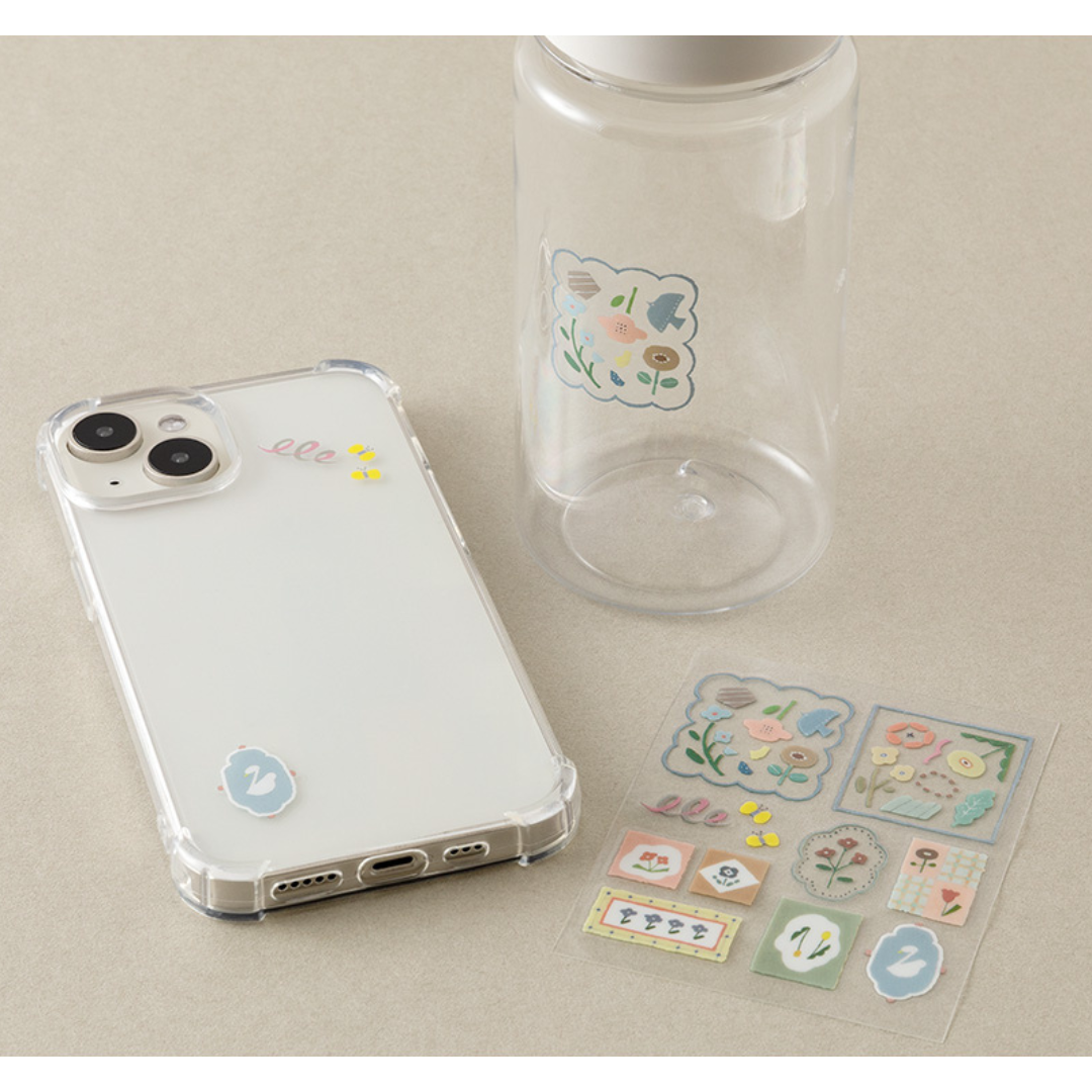 Midori Glossy Transfer Sticker - Nordic Tile — detail view
