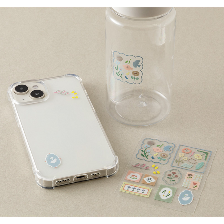 Midori Glossy Transfer Sticker - Nordic Tile — detail view