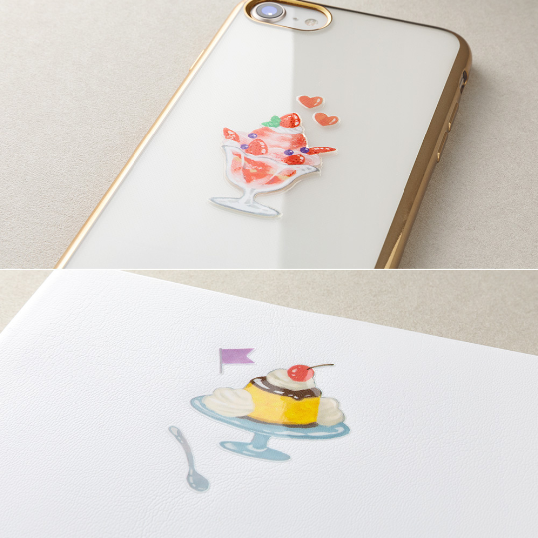 Midori Glossy Transfer Sticker - Snack — in use