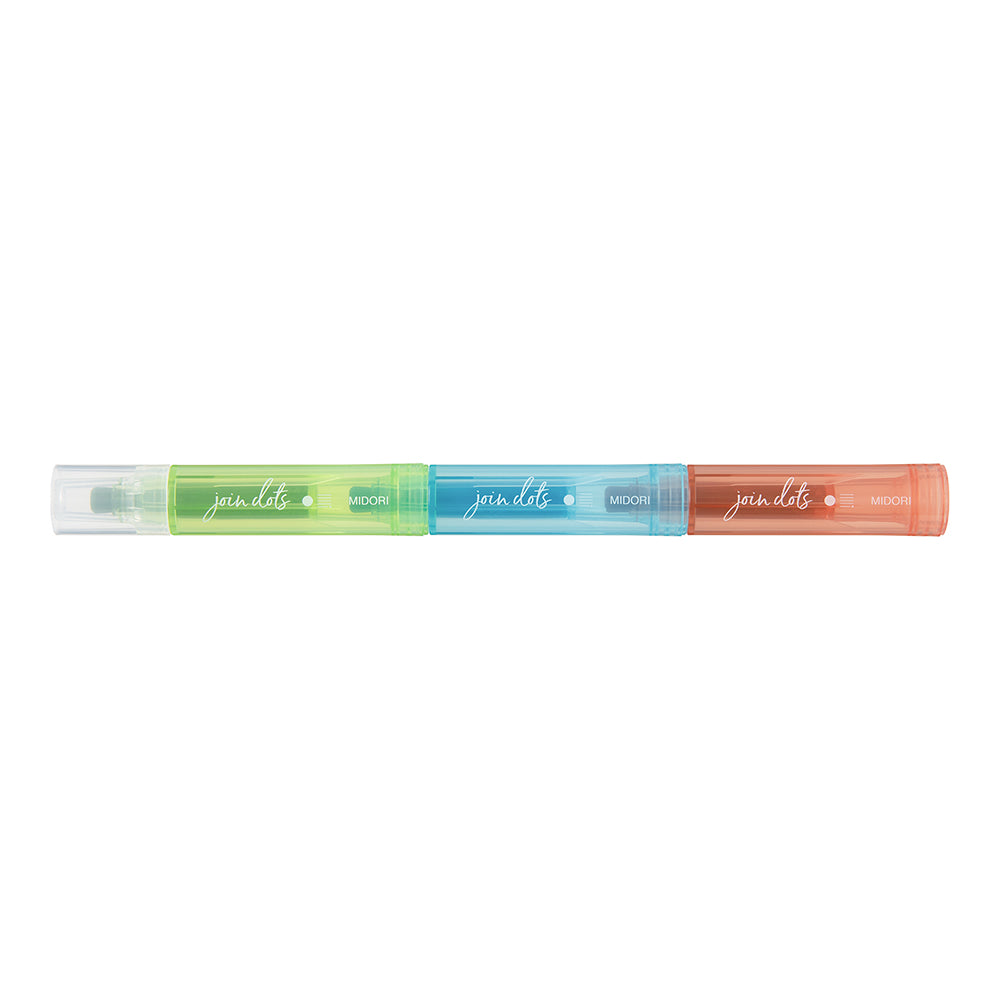 Midori Join Dots Connecting Pen - Bright — side view