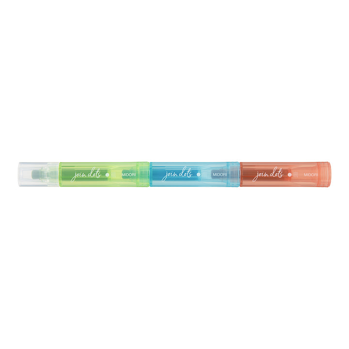 Midori Join Dots Connecting Pen - Bright — side view