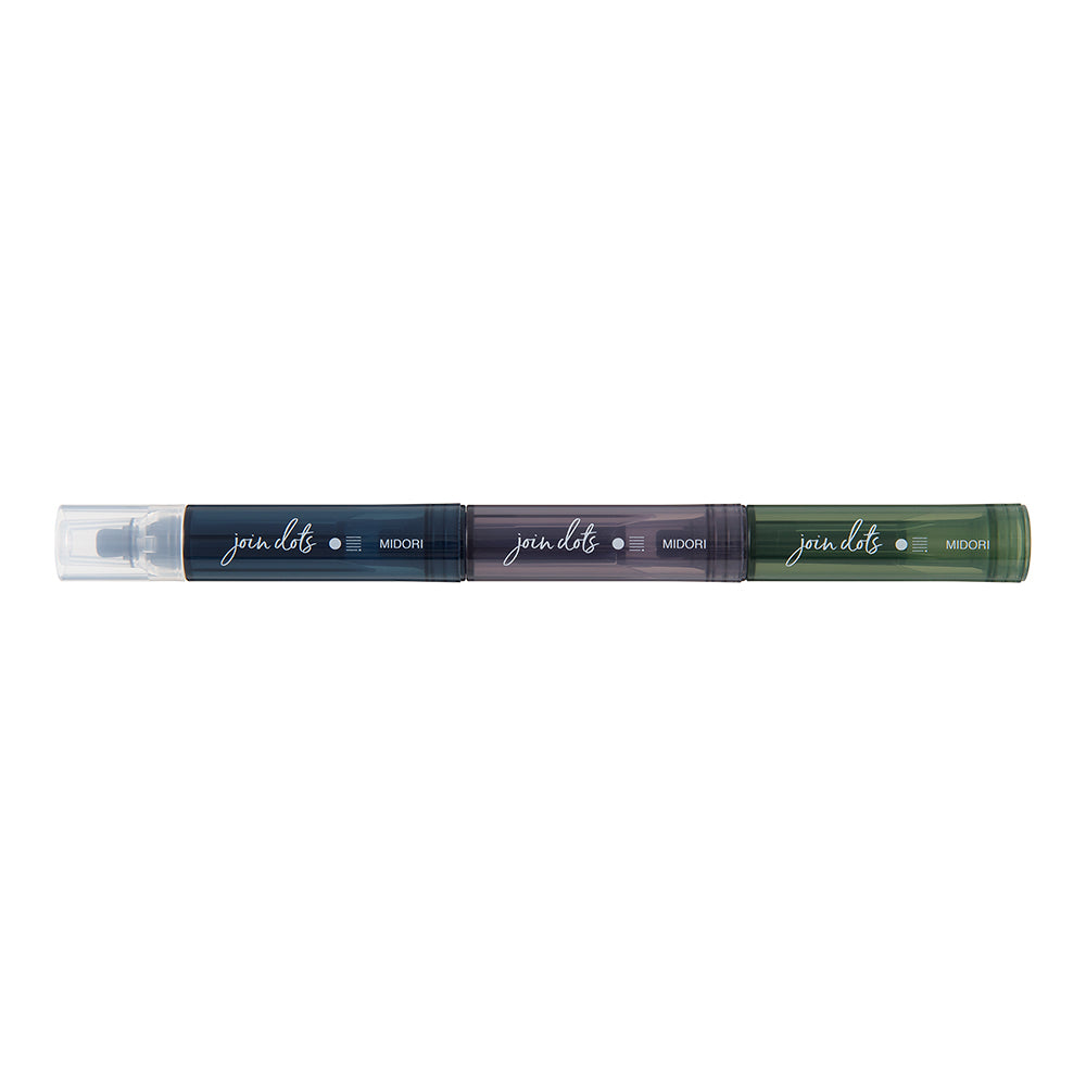Midori Join Dots Connecting Pen - Dark — side view