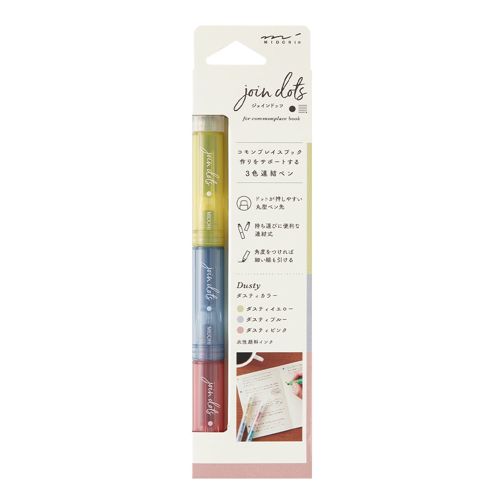 Midori Join Dots Connecting Pen - Dusty — front view