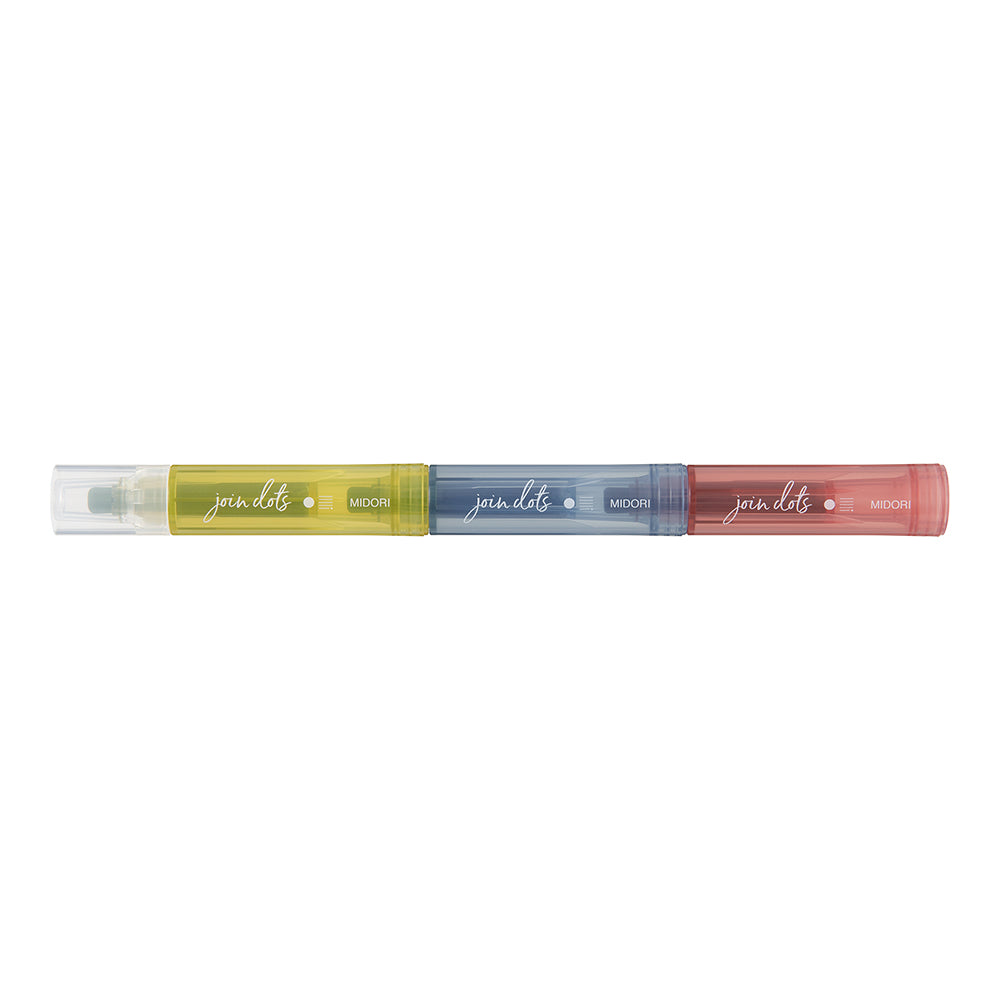 Midori Join Dots Connecting Pen - Dusty — side view
