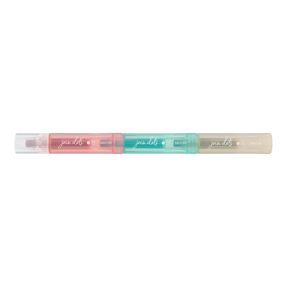 Midori Join Dots Connecting Pen - Milky — side view