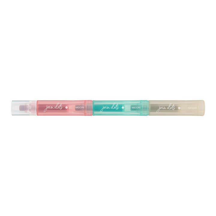 Midori Join Dots Connecting Pen - Milky — side view