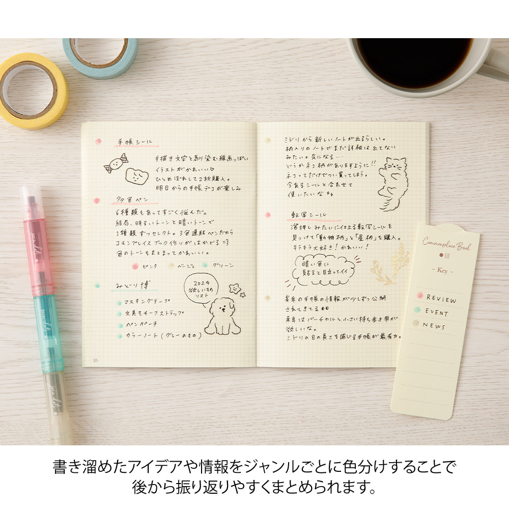 Midori Join Dots Connecting Pen - Milky — in use