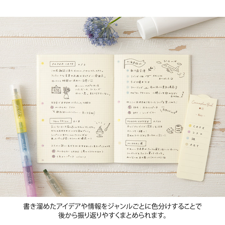 Midori Join Dots Connecting Pen - Pastel — in use