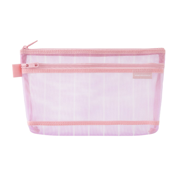Midori Mesh Pen Pouch - Stripe Purple [Limited Edition] — front view