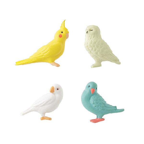 Midori Miniature Magnet - Bird B (Set of 4) — side view