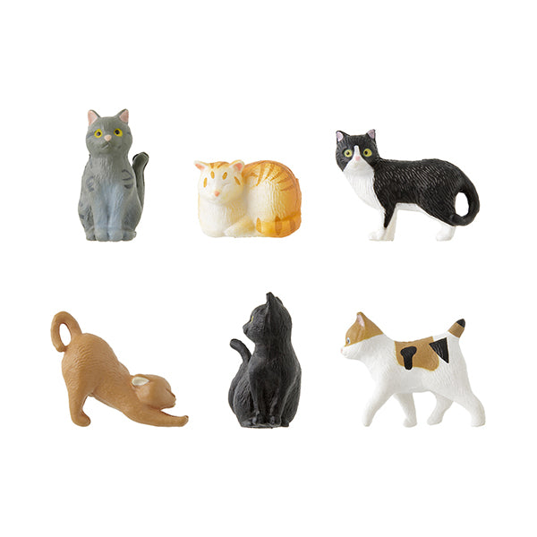 Midori Miniature Magnet - Cat C (Set of 6) — side view