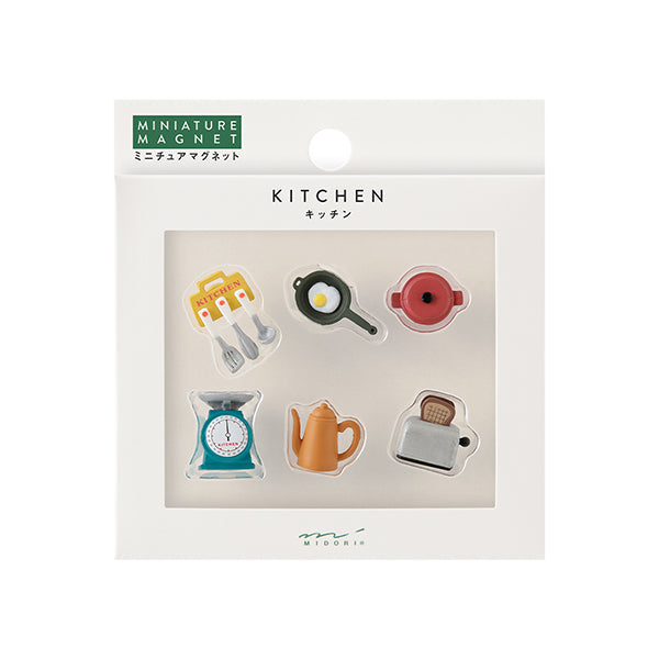 Midori Miniature Magnet - Kitchen C (Set of 6) — front view