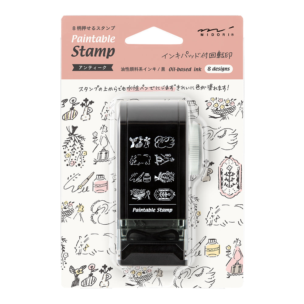 Midori Paintable Rotating Stamp Dial - Antique — side view