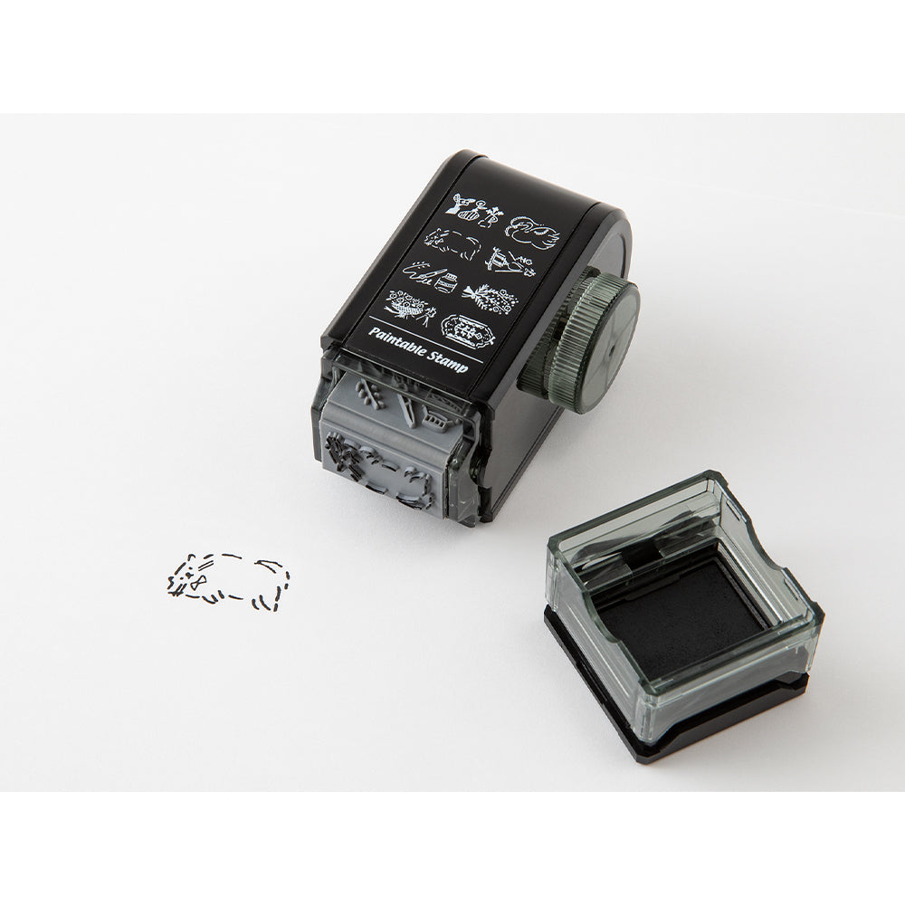 Midori Paintable Rotating Stamp Dial - Antique — in use