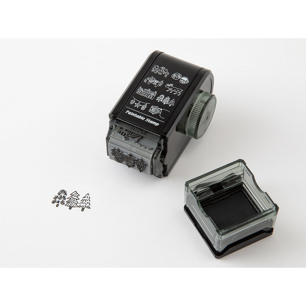 Midori Paintable Rotating Stamp Dial - Nordic Motif — in use
