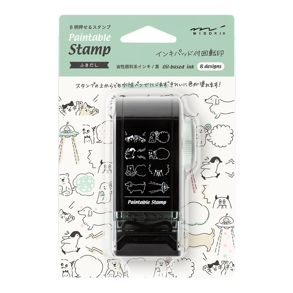 Midori Paintable Rotating Stamp Dial - Speech Bubble — front view