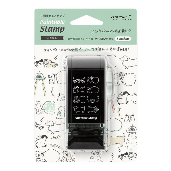 Midori Paintable Rotating Stamp Dial - Speech Bubble — front view