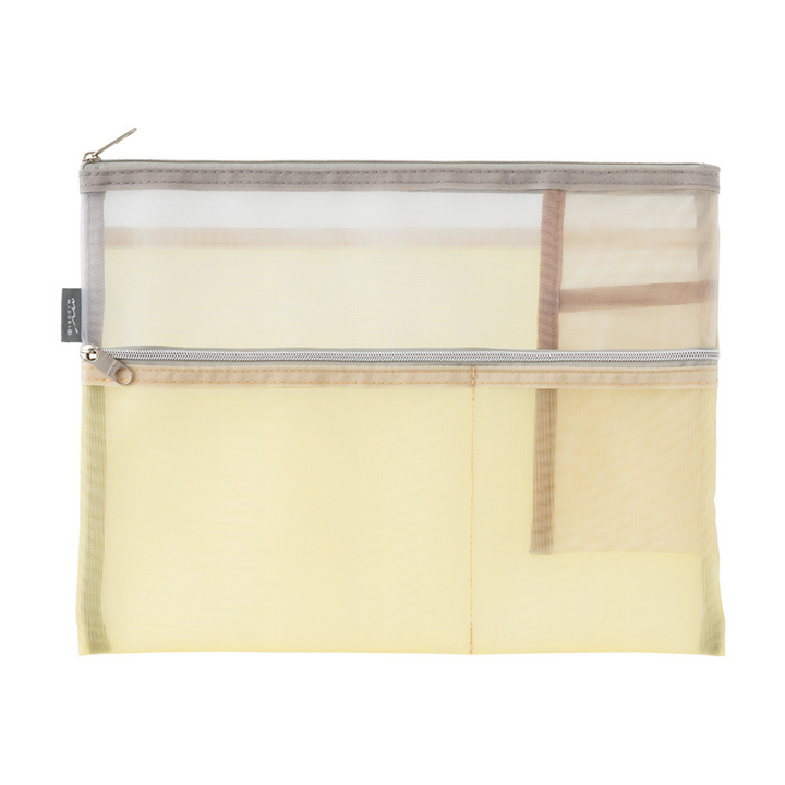 Midori Pen &amp; Tool Pouch (B5) Mesh - Beige — detail view