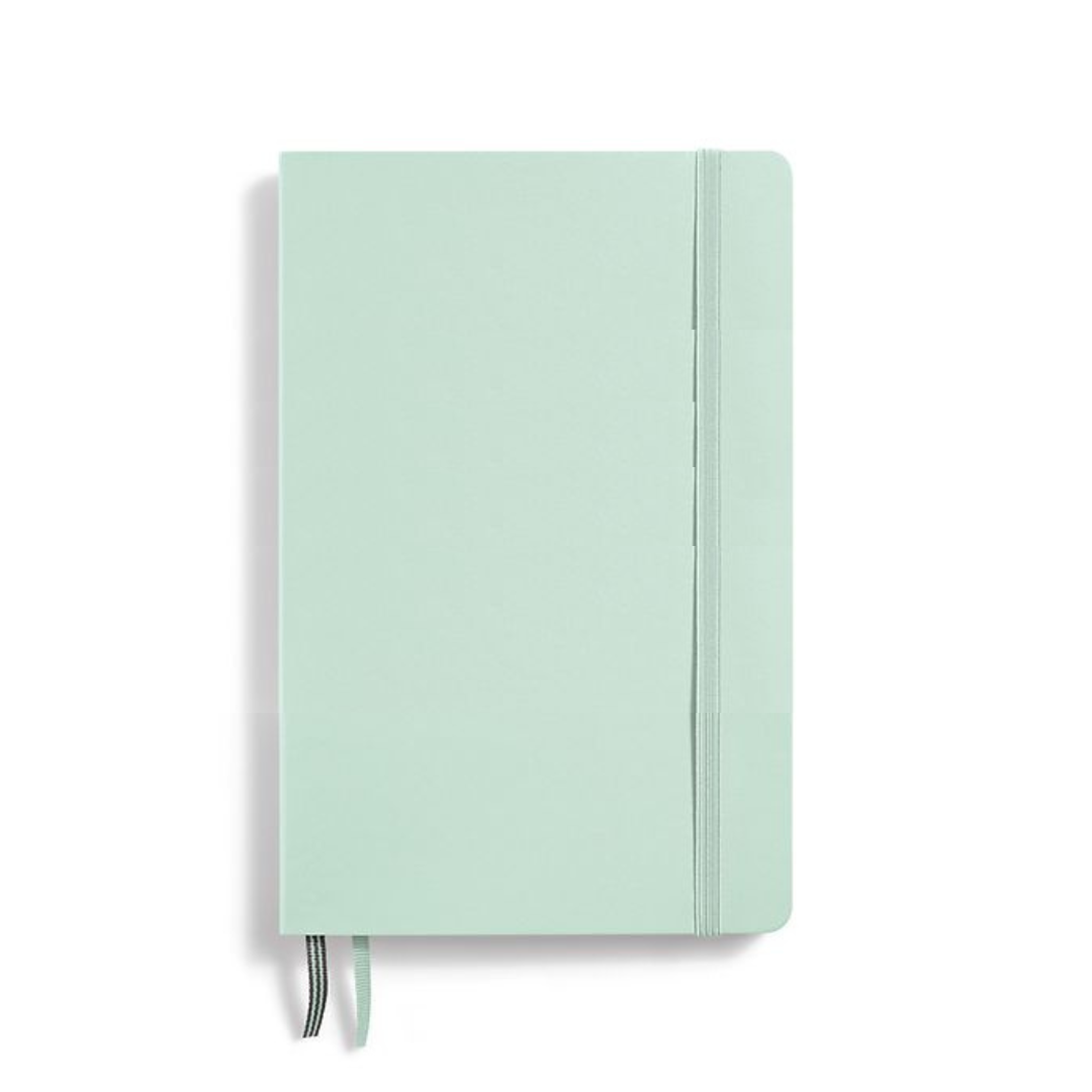 Leuchtturm1917 B6+ Softcover Paperback Notebook - Plain / Mint Green — open spread