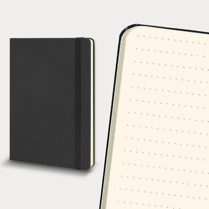 Moleskine Hardcover Classic Notebook - Dotted / Large / Black — flat lay