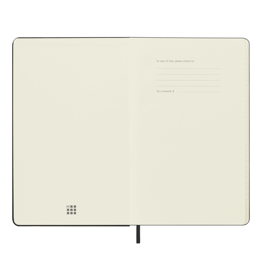 Moleskine Hardcover Classic Notebook - Dotted / Large / Black — flat lay
