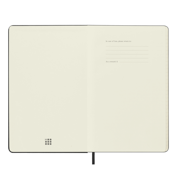 Moleskine Hardcover Classic Notebook - Dotted / Large / Black — flat lay