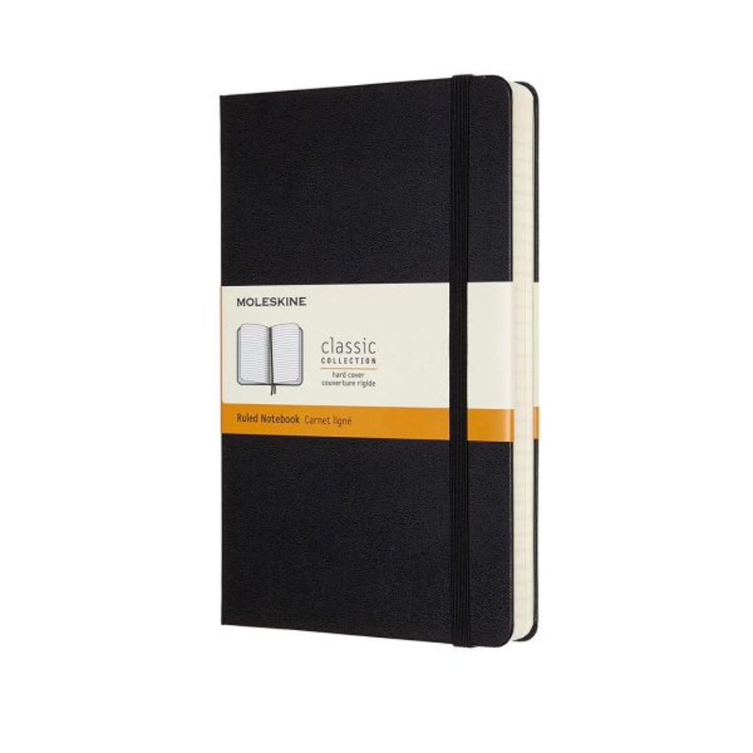 Moleskine Hardcover Classic Notebook - Ruled / Large / Black — pocket detail