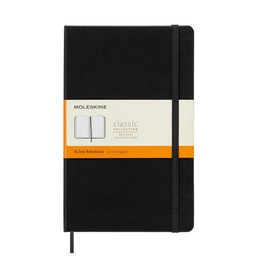 Moleskine Hardcover Classic Notebook - Ruled / Large / Black — front cover