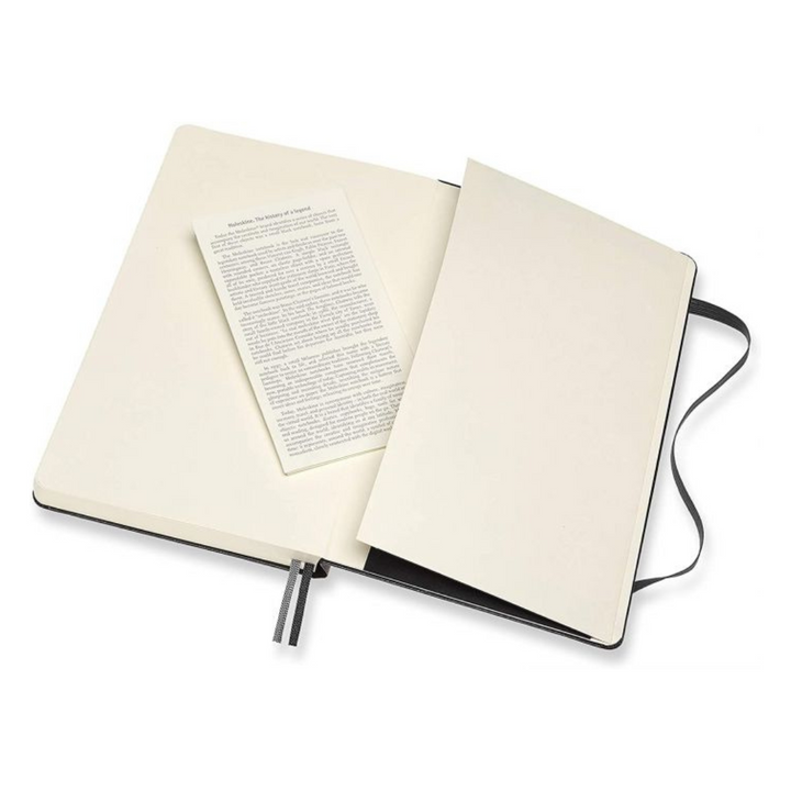Moleskine Hardcover Classic Notebook - Ruled / Large / Black — flat lay