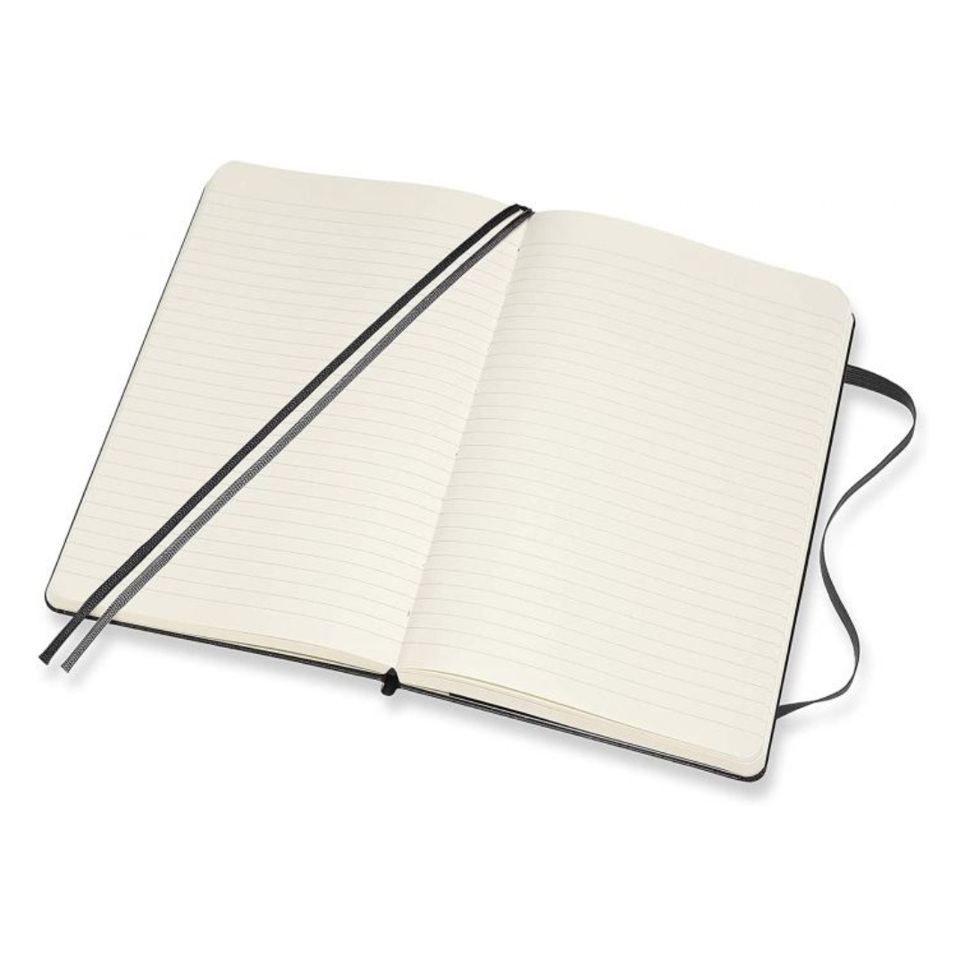 Moleskine Hardcover Classic Notebook - Ruled / Large / Black — flat lay