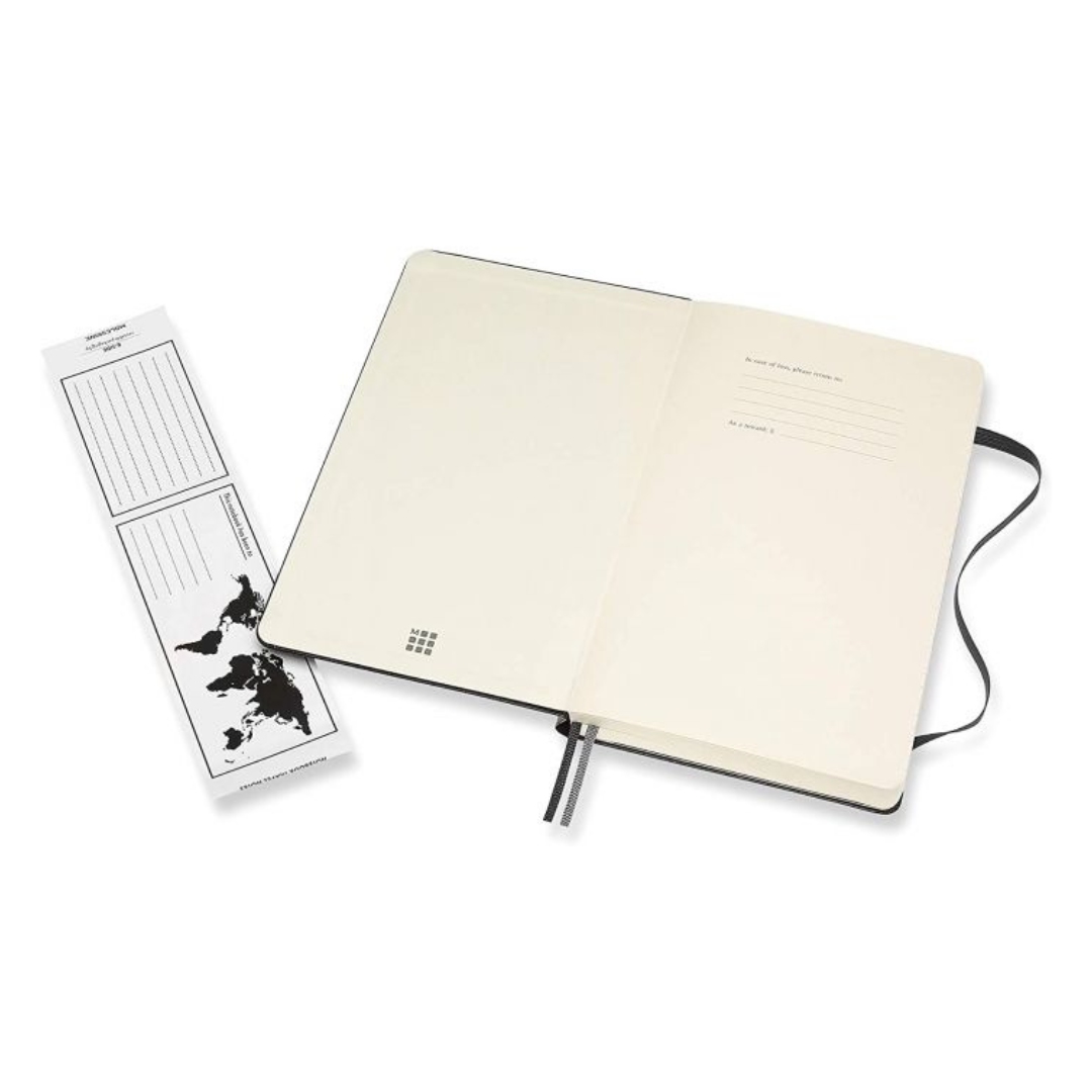 Moleskine Hardcover Classic Notebook - Ruled / Large / Black — flat lay