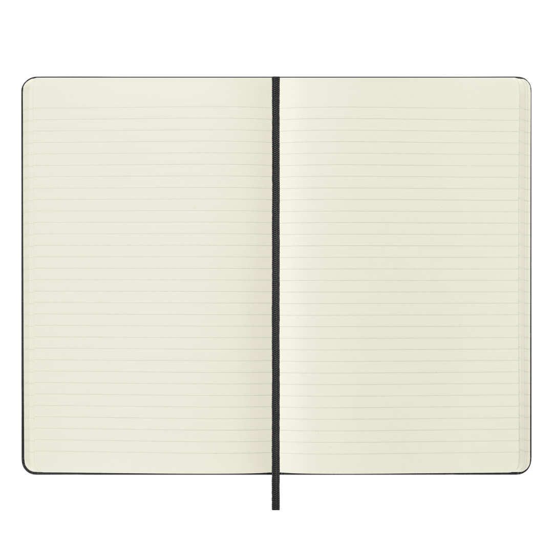 Moleskine Hardcover Classic Notebook - Ruled / Large / Black — flat lay