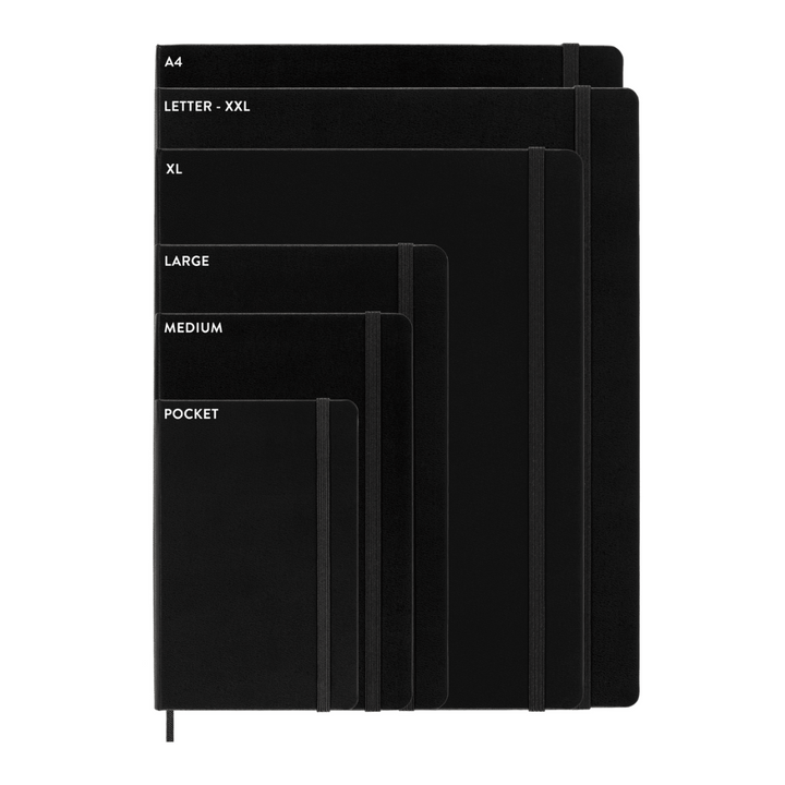 Moleskine Hardcover Classic Notebook - Ruled / Large / Black — flat lay