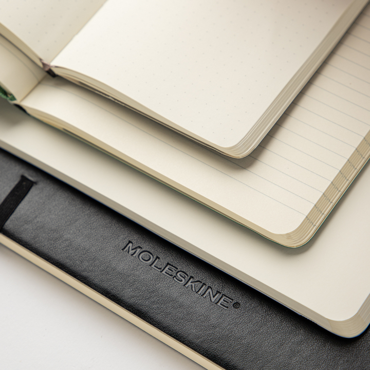 Moleskine Softcover Classic Notebook - Ruled / Large / Black — flat lay