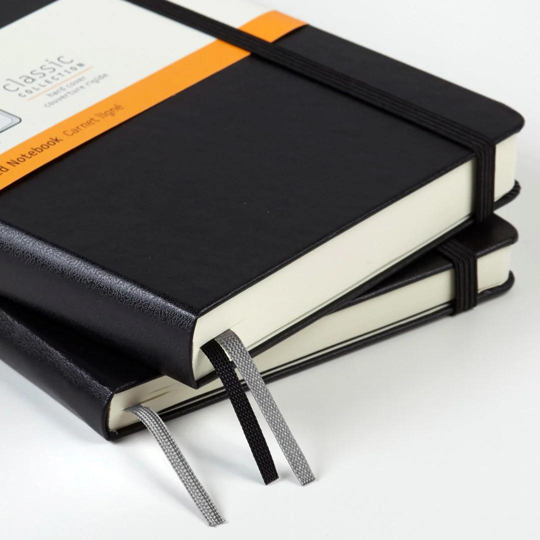 Moleskine Softcover Classic Notebook - Ruled / Large / Black — flat lay