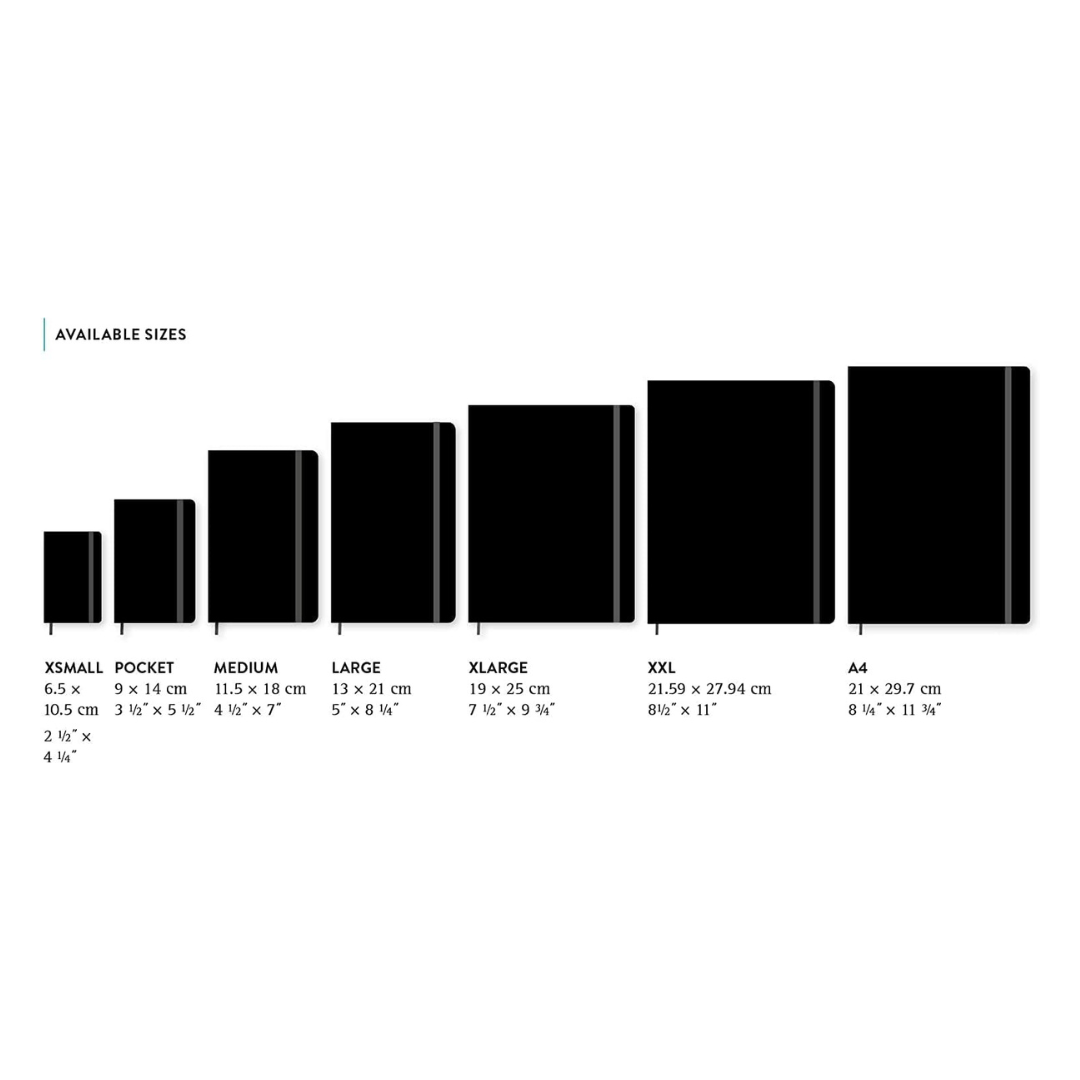 Moleskine Softcover Classic Notebook - Ruled / Large / Black — flat lay