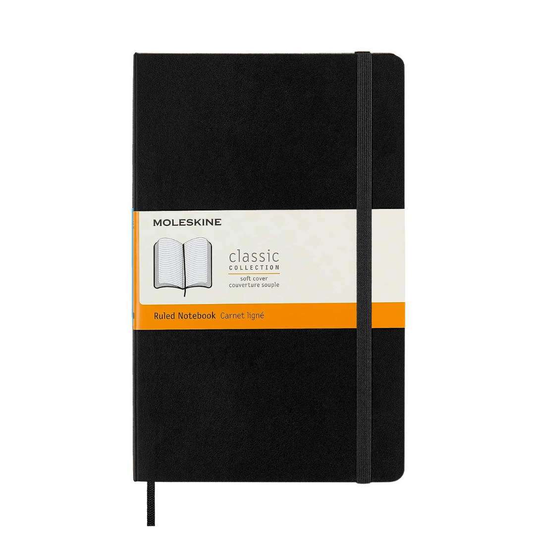 Moleskine Softcover Classic Notebook - Ruled / Large / Black — front cover