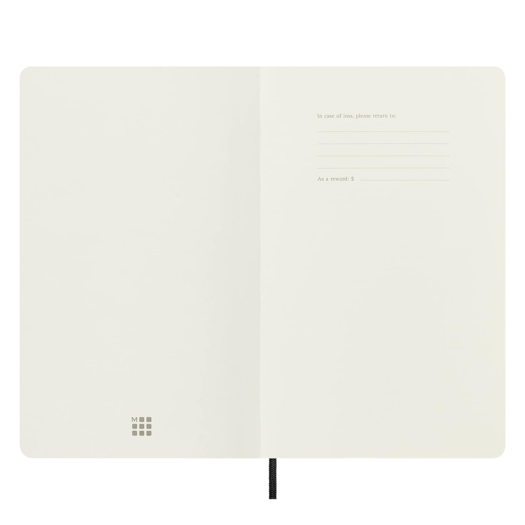 Moleskine Softcover Classic Notebook - Ruled / Large / Black — flat lay