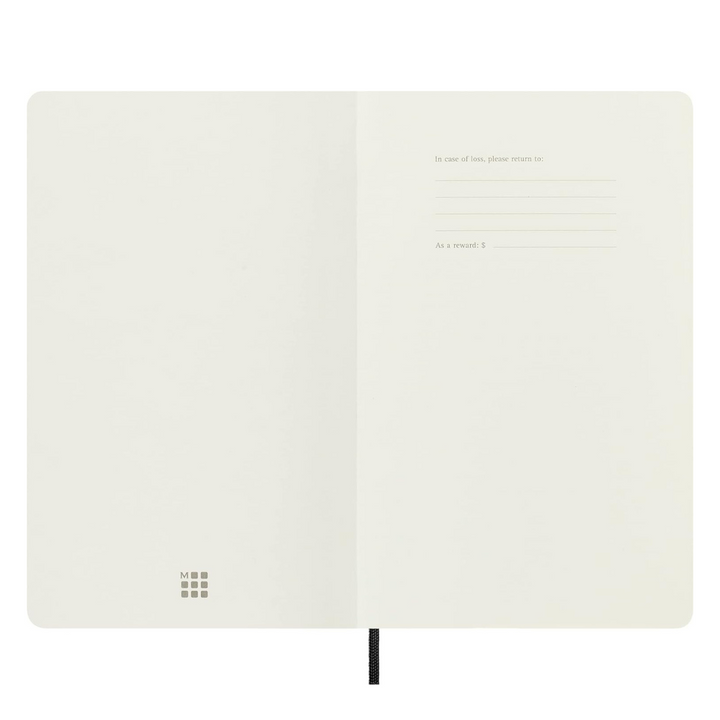 Moleskine Softcover Classic Notebook - Ruled / Large / Black — flat lay